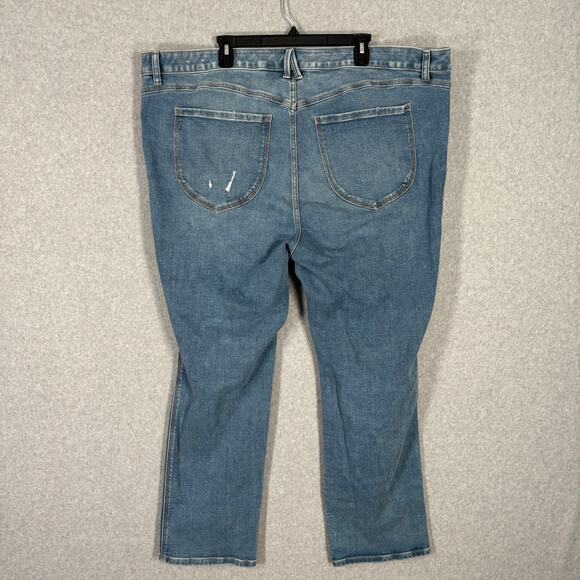 Lane Bryant Jeans Womens 26 Bootcut Knee Holes Distressed High Rise Ripped Torn‎ - Picture 8 of 11
